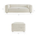 Modway Auren 88 Inch Lattice Bouclé Upholstered Sofa in Cream - dimensions and specifications 27