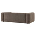 Modway Auren 88 Inch Lattice Bouclé Upholstered Sofa in Earth - side view