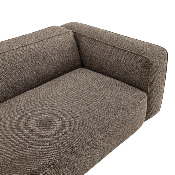 Modway Auren 88 Inch Lattice Bouclé Upholstered Sofa in Earth - lifestyle view