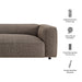Modway Auren 88 Inch Lattice Bouclé Upholstered Sofa in Earth - dimensions and specifications