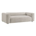 Modway Auren 88 Inch Lattice Bouclé Upholstered Sofa in Fog - front view