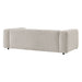 Modway Auren 88 Inch Lattice Bouclé Upholstered Sofa in Fog - side view