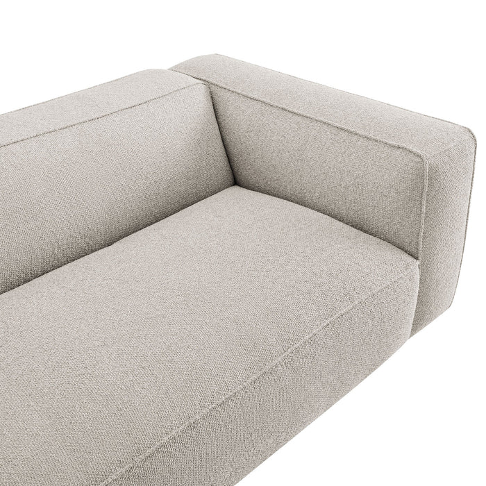 Modway Auren 88 Inch Lattice Bouclé Upholstered Sofa in Fog - lifestyle view