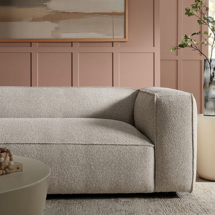 Modway Auren 88 Inch Lattice Bouclé Upholstered Sofa in Fog - lifestyle view 16