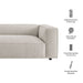 Modway Auren 88 Inch Lattice Bouclé Upholstered Sofa in Fog - dimensions and specifications
