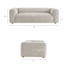 Modway Auren 88 Inch Lattice Bouclé Upholstered Sofa in Fog - dimensions and specifications 23