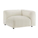 Modway Auren Lattice Bouclé Upholstered Modular Right-Facing Arm Chair in Cream - front view