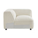 Modway Auren Lattice Bouclé Upholstered Modular Right-Facing Arm Chair in Cream - angled view