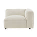 Modway Auren Lattice Bouclé Upholstered Modular Right-Facing Arm Chair in Cream - detail view