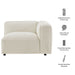 Modway Auren Lattice Bouclé Upholstered Modular Right-Facing Arm Chair in Cream - dimensions and specifications