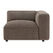 Modway Auren Lattice Bouclé Upholstered Modular Right-Facing Arm Chair in Earth - detail view