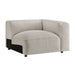 Modway Auren Lattice Bouclé Upholstered Modular Right-Facing Arm Chair in Fog - front view