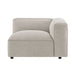 Modway Auren Lattice Bouclé Upholstered Modular Right-Facing Arm Chair in Fog - detail view