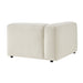 Modway Auren Lattice Bouclé Upholstered Modular Left-Facing Arm Chair in Cream - side view