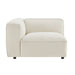 Modway Auren Lattice Bouclé Upholstered Modular Left-Facing Arm Chair in Cream - detail view