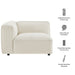Modway Auren Lattice Bouclé Upholstered Modular Left-Facing Arm Chair in Cream - dimensions and specifications