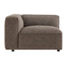 Modway Auren Lattice Bouclé Upholstered Modular Left-Facing Arm Chair in Earth - detail view