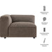 Modway Auren Lattice Bouclé Upholstered Modular Left-Facing Arm Chair in Earth - dimensions and specifications