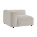 Modway Auren Lattice Bouclé Upholstered Modular Left-Facing Arm Chair in Fog - front view