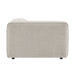 Modway Auren Lattice Bouclé Upholstered Modular Left-Facing Arm Chair in Fog - angled view