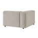 Modway Auren Lattice Bouclé Upholstered Modular Left-Facing Arm Chair in Fog - side view