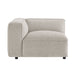 Modway Auren Lattice Bouclé Upholstered Modular Left-Facing Arm Chair in Fog - detail view