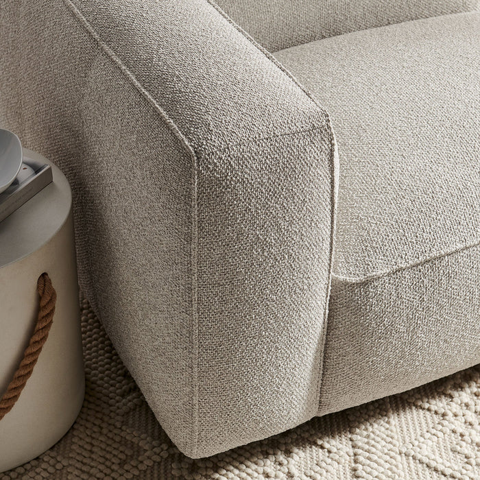 Modway Auren Lattice Bouclé Upholstered Modular Left-Facing Arm Chair in Fog - lifestyle view 16