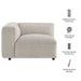 Modway Auren Lattice Bouclé Upholstered Modular Left-Facing Arm Chair in Fog - dimensions and specifications