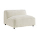 Modway Auren Lattice Bouclé Upholstered Modular Armless Chair in Cream - front view