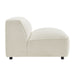 Modway Auren Lattice Bouclé Upholstered Modular Armless Chair in Cream - angled view