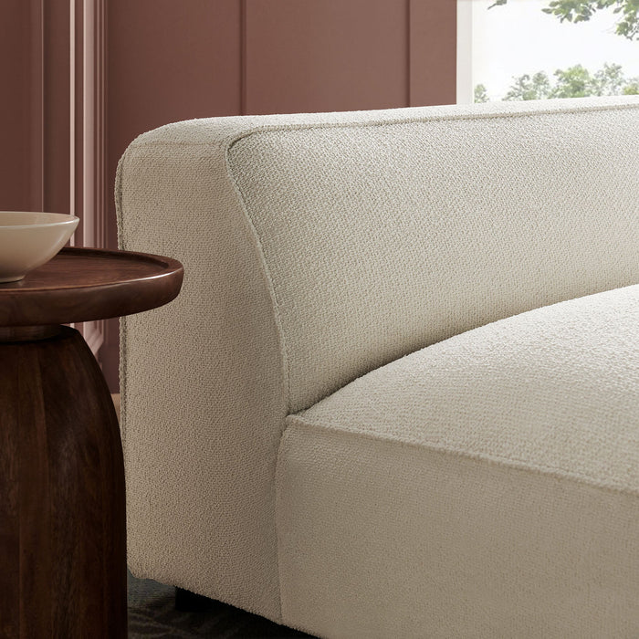 Modway Auren Lattice Bouclé Upholstered Modular Armless Chair in Cream - lifestyle view 17