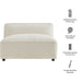 Modway Auren Lattice Bouclé Upholstered Modular Armless Chair in Cream - dimensions and specifications