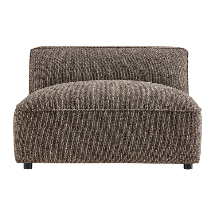 Modway Auren Lattice Bouclé Upholstered Modular Armless Chair in Earth - detail view
