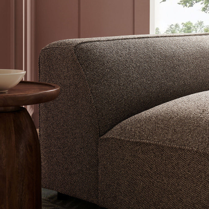 Modway Auren Lattice Bouclé Upholstered Modular Armless Chair in Earth - lifestyle view 18