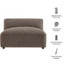 Modway Auren Lattice Bouclé Upholstered Modular Armless Chair in Earth - dimensions and specifications