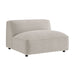 Modway Auren Lattice Bouclé Upholstered Modular Armless Chair in Fog - front view