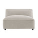 Modway Auren Lattice Bouclé Upholstered Modular Armless Chair in Fog - detail view