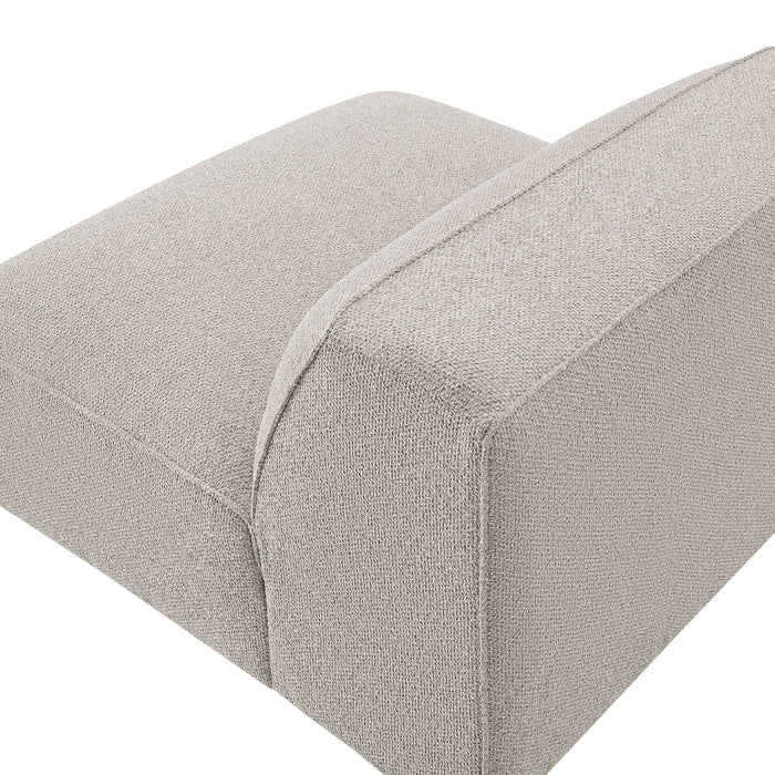 Modway Auren Lattice Bouclé Upholstered Modular Armless Chair in Fog - lifestyle view