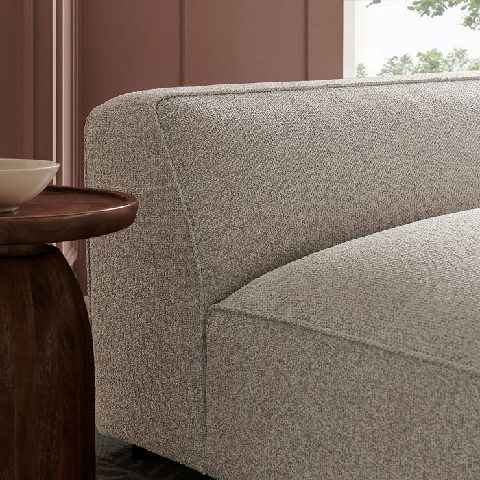 Modway Auren Lattice Bouclé Upholstered Modular Armless Chair in Fog - lifestyle view 16