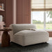 Modway Auren Lattice Bouclé Upholstered Modular Armless Chair in Fog - lifestyle view 19