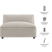Modway Auren Lattice Bouclé Upholstered Modular Armless Chair in Fog - dimensions and specifications