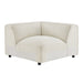 Modway Auren Lattice Bouclé Upholstered Modular Corner Chair in Cream - front view