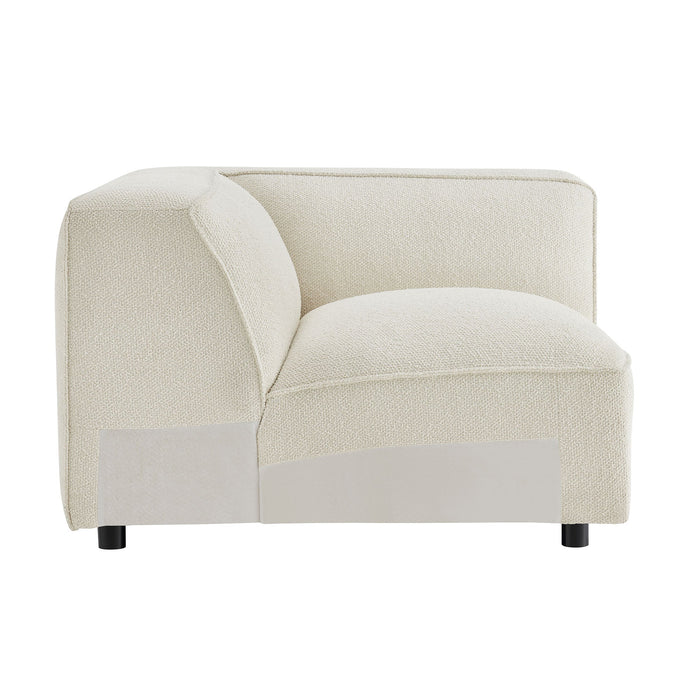 Modway Auren 5 Piece Lattice Bouclé Upholstered Modular Corner Sectional - lifestyle view 17