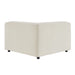 Modway Auren Lattice Bouclé Upholstered Modular Corner Chair in Cream - side view