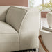Modway Auren Lattice Bouclé Upholstered Modular Corner Chair in Cream - lifestyle view