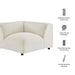 Modway Auren Lattice Bouclé Upholstered Modular Corner Chair in Cream - dimensions and specifications