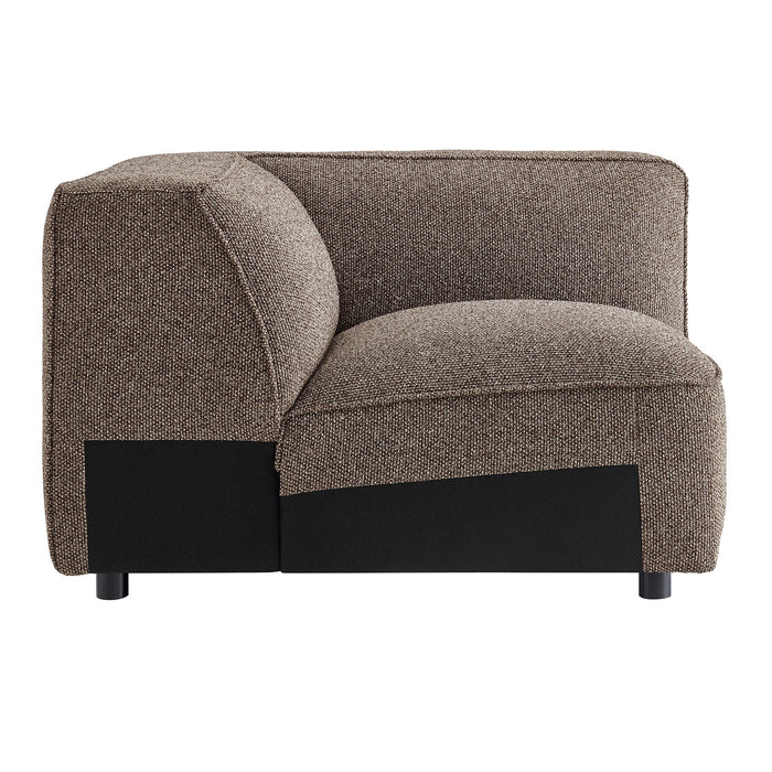 Modway Auren 5 Piece Lattice Bouclé Upholstered Modular Corner Sectional - lifestyle view 20