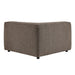 Modway Auren Lattice Bouclé Upholstered Modular Corner Chair in Earth - side view