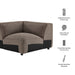 Modway Auren Lattice Bouclé Upholstered Modular Corner Chair in Earth - dimensions and specifications