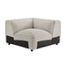 Modway Auren Lattice Bouclé Upholstered Modular Corner Chair in Fog - front view
